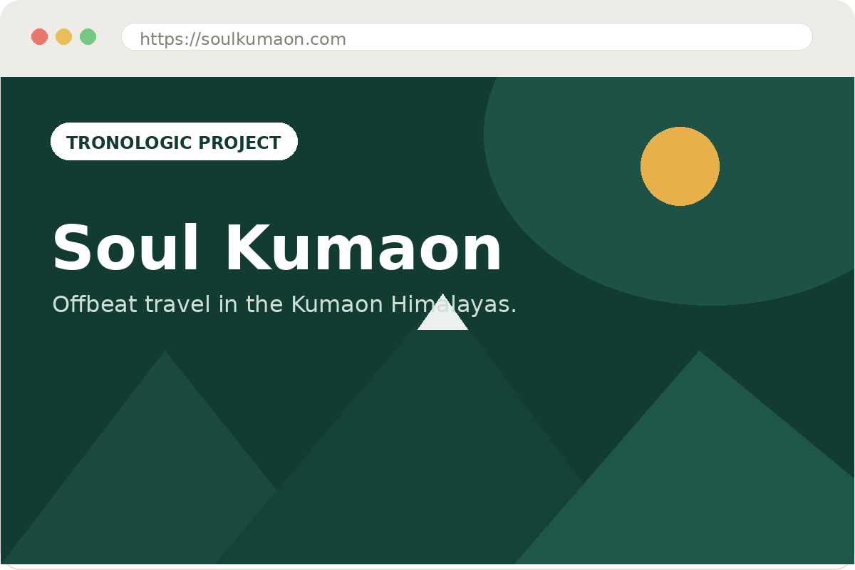Soul Kumaon homepage — a Tronologic project